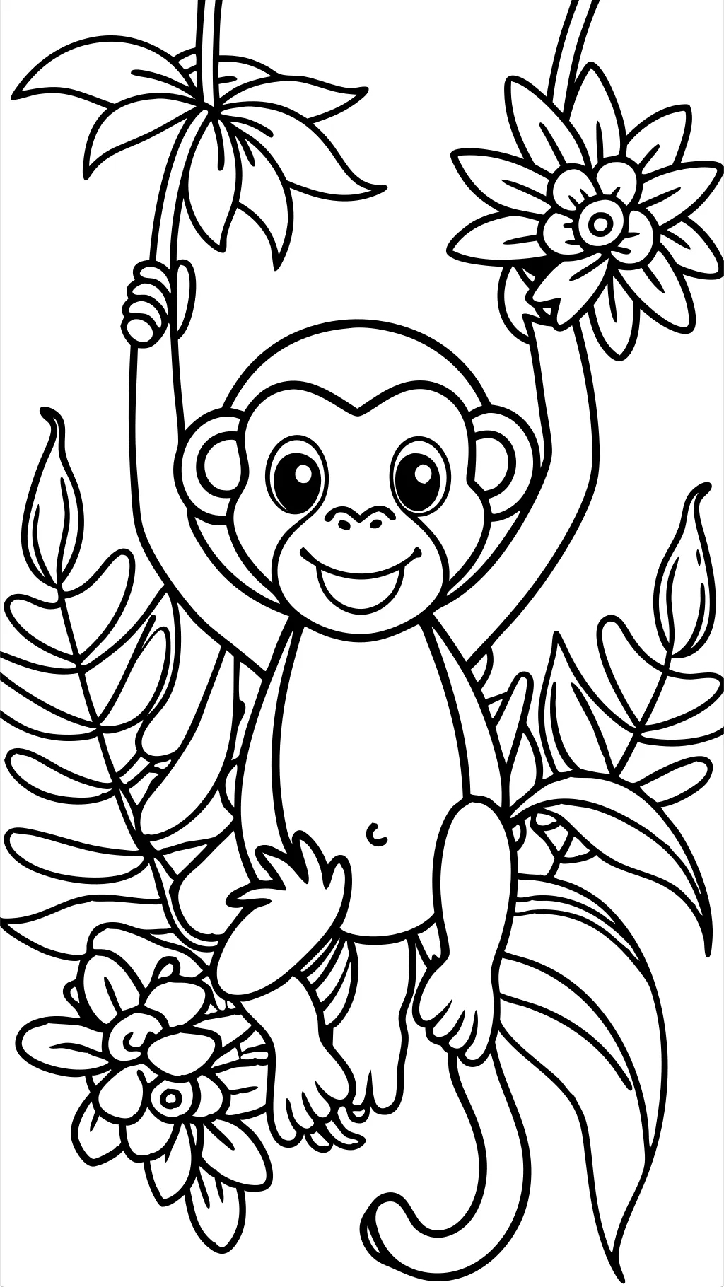 monkey coloring page